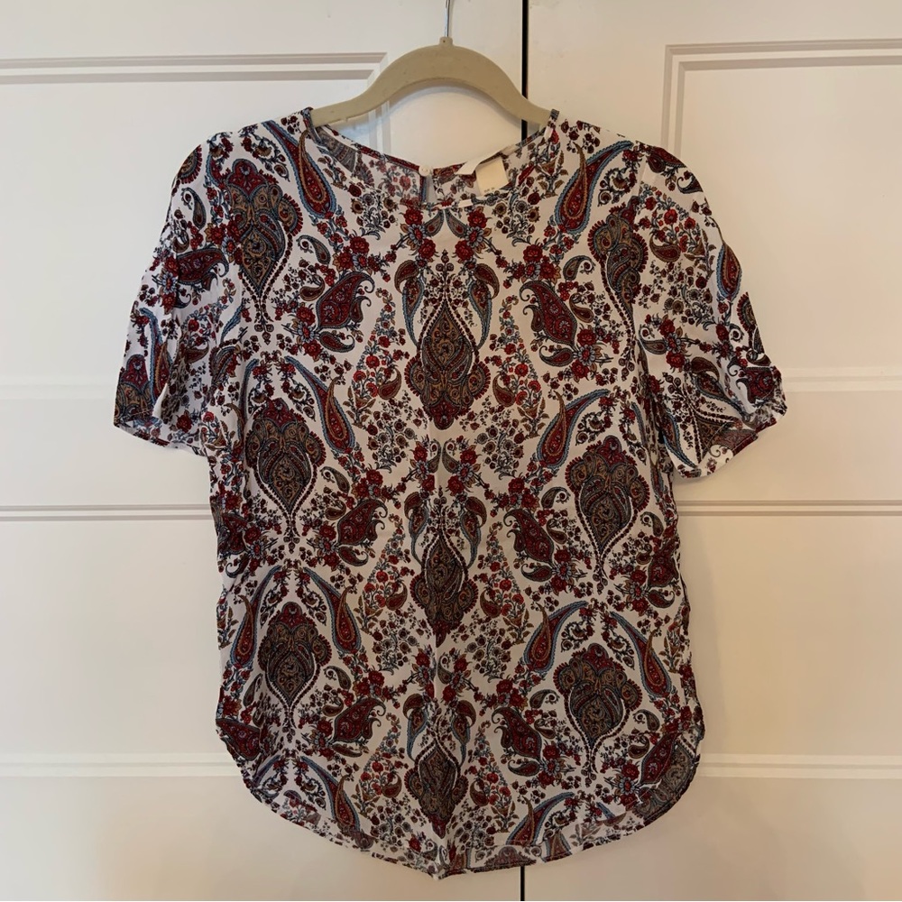Paisley print short sleeved Top - H&M US 4